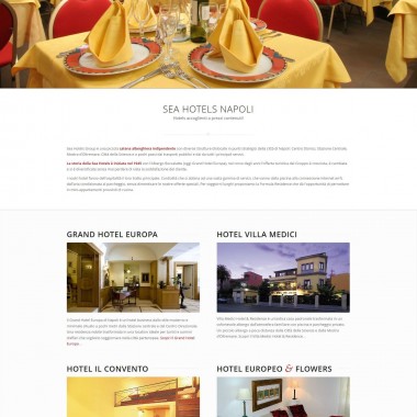 Sea Hotels Napoli Progetto sito web responsive